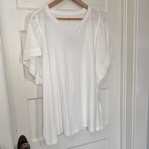 New Women's White Tee Top size 3X